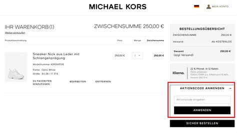 michael kors gutscheincode 2022